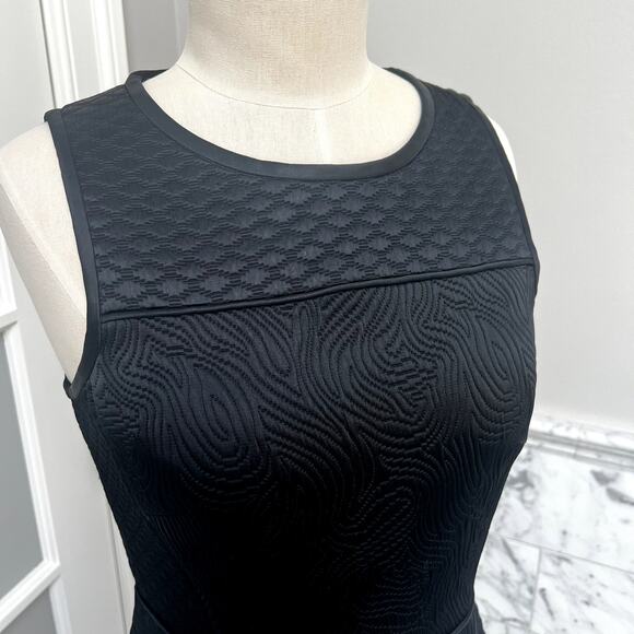 Tibi Matelasse Mini Flare Satin Dress LBD Size 2 or 4 Small - Picture 4 of 7